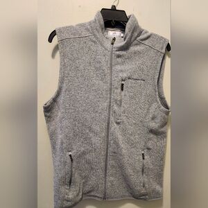 Southern Tide Fleece Vest Jacket Mens Size Large Gray Full Zip Golf Jacket